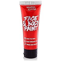 Face and Body Paint Cream, 30ml - Pretend Costume and Dress Up Makeup by Splashes & Spills (Red)