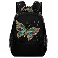 Butterfly Backpack Casual Travel Laptop Backpack Adjustable Strap Daypack Carry on Backpack for Men Women