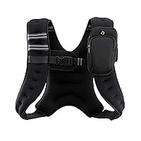 ZELUS Weighted Vest, 6lb/8lb/12lb/16lb/20lb/25lb/30lb Weight Vest with Reflective Stripe for Workout, Strength Training, Running, Fitness, Muscle Building, Weight Loss, Weightlifting