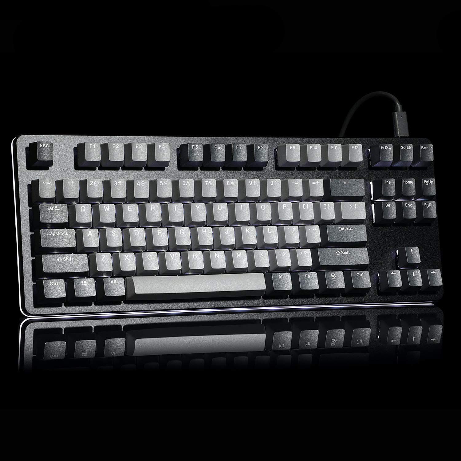 DROP CTRL Mechanical Keyboard — Tenkeyless TKL (87 Key) Gaming Keyboard, Hot-Swap Switches, Programmable Macros, RGB LED Backlighting, USB-C, Doubleshot PBT, Aluminum Frame (Halo True, Black)
