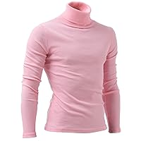 Mens Casual Slim Fit Light Weight Turtleneck Pullover Sweaters Basic Design T-Shirts