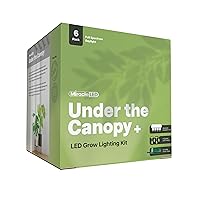 Miracle LED Under The Canopy Indoor Grow Light Kit - Double Plant Yield - Absolute Daylight+ Full Spectrum 150W Replacement Grow Bulbs & 4-Socket Corded Fixture with SproutMatic Timer (6-Pack)