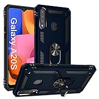 ADDIT A20s Case, Samsung Galaxy A20s Case [ Military Grade ] 15ft. Drop Tested Protective Case with Magnetic Car Mount Ring Holder Stand Cover for Samsung Galaxy A20s - Blue
