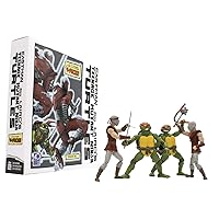 THE LOYAL SUBJECTS Teenage Mutant Ninja Turtles BST AXN Foot Soldiers and Michelangelo + Leonardo Comic Inspired Combo 4-Pack – Diamond PX 40th Anniversary Exclusive (BATMNTMRG4PK02)