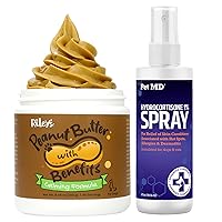Pet MD Hydrocortisone Spray + Riley's Calming Peanut Butter for Dogs