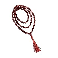 Mala- Carnelian 34 inch String 108 Beads Size - 8 mm Mala Healing Crystal Natural Reiki Chakra Stone