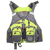 Fishing Vest Adjustable Ergonomic Fishing Jacket with 13 Pocket Fly Fishing Vest Oxford Cloth Size Zippered 21.7x18.1in Fishing Vests for Men