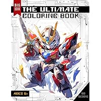 The Ultimate Coloring Book for Kids and Adults: Awesome XXL Anime Manga Robot Coloring Book for Boys and girls 5+
