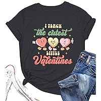 MOUSYA Valentines Day Shirts Women Teachers Shirt My Class is Full of Sweethearts Shirt Retro Teachers T-Shirt