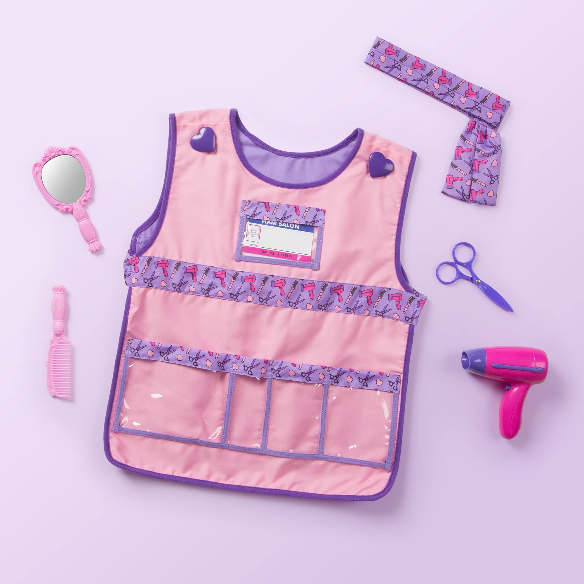 Melissa & Doug Hair Stylist Role Play Costume Dress-Up Set (Frustration-Free Packaging)