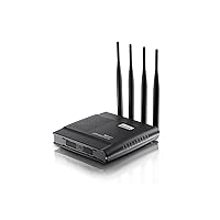 WF2471 Wireless N600 Dual Band Access Point and Repeater All in One, Advanced QoS, WPS Setup, 5dBi High Gain Antenna, Black