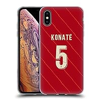 Head Case Designs Officially Licensed Liverpool Football Club Ibrahima Konaté 2021/22 Players Home Kit Group 1 Soft Gel Case Compatible with Apple iPhone Xs Max