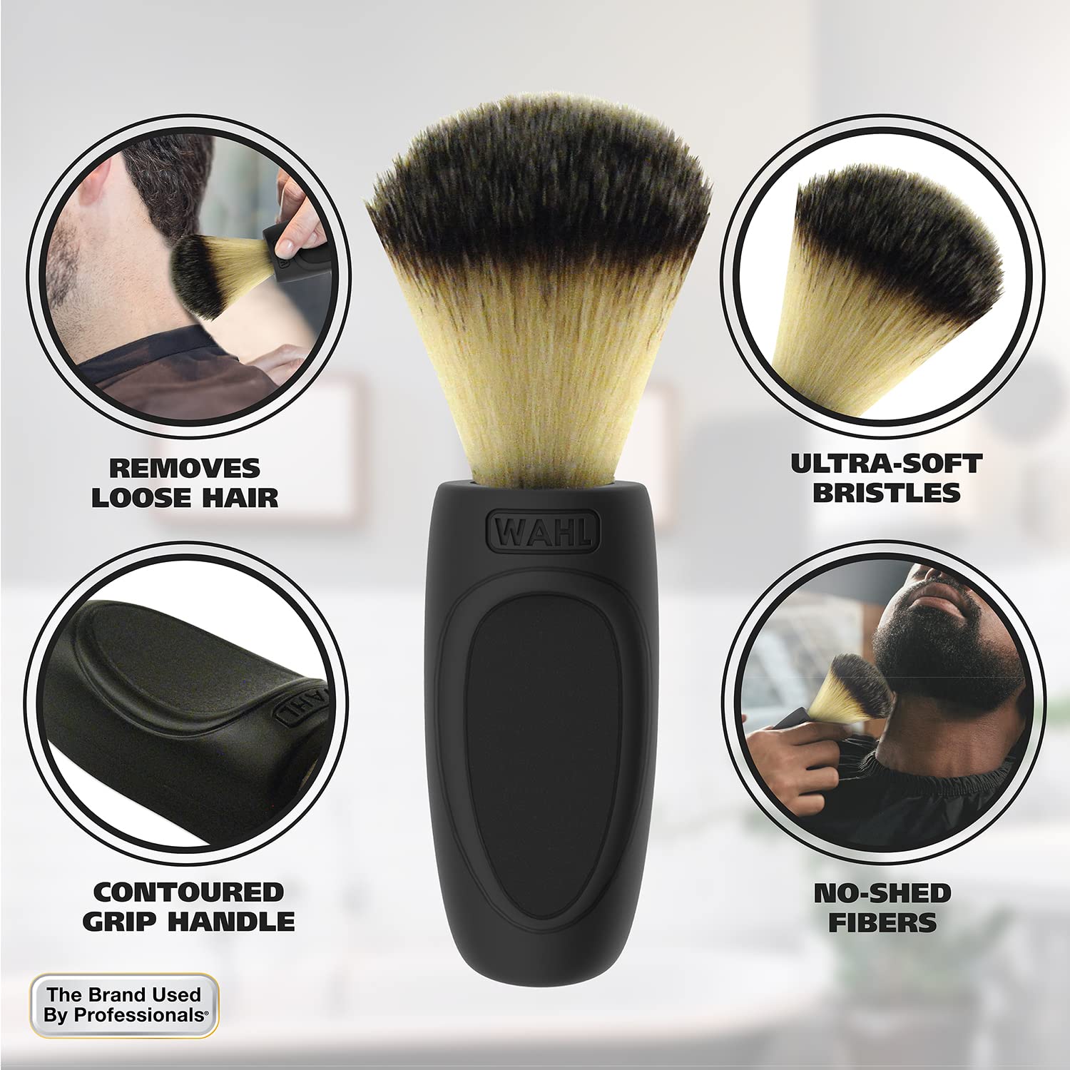 Wahl Clipper Neck Duster Brush for Removing Excess Hair During Hair Cutting, Beard Trimming, and Shaving at Home - 3512