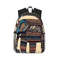 Aztec Elephant Print Backpack For Women Men, Laptop Bookbag,Lightweight Casual Travel Daypack