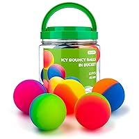 Entervending Bouncy Balls for Kids - Party Favors - 45mm Bouncing Balls - Bounce Balls in Bucket - Large Bouncy Ball - Hi Bounce Balls - Rubber Balls