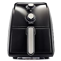 BELLA Electric Hot Air Fryer, Healthy No-Oil Deep Frying, Cooking, Baking and Roasting, Easy Clean Up, Removable Dishwasher Safe Basket, 2.6 QT, Black