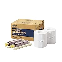 DNP DS620 5x7” / 13x18cm Ribbon and Paper Photo Media Set - 2 Rolls (230 Prints Per Roll)