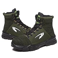 Steel Toe Shoes Boots for Men Puncture Proof Lightweight Breathable Splash-Proof-Toe Mens Work Safety High Top Sneaker