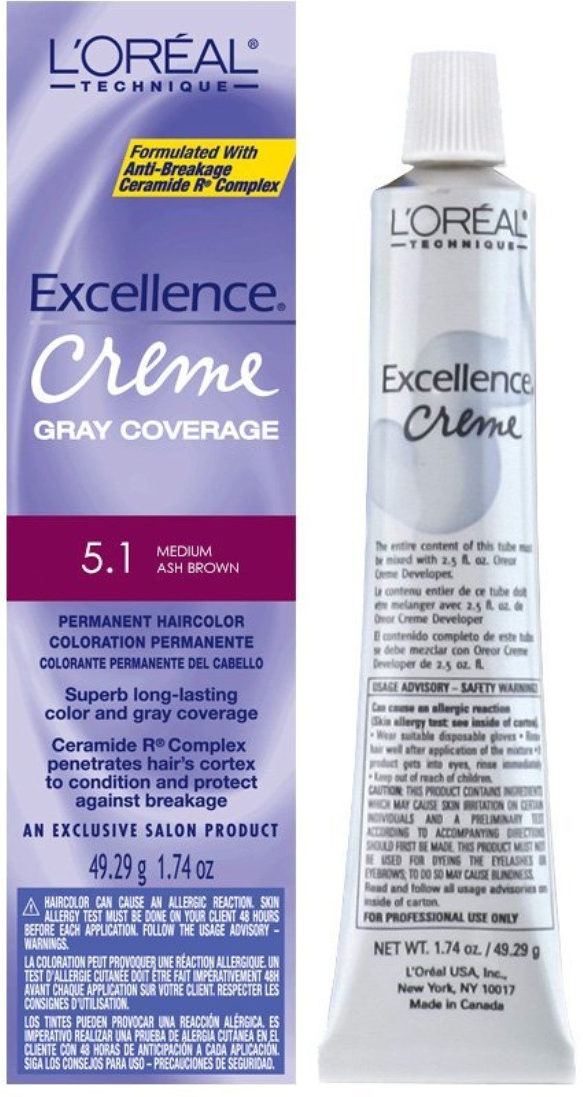 L'Oreal Paris Excellence Cool Crème Permanent Hair Dye Ultra Ash Brown 4.11  | Sainsbury's