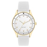 Nine West Women's Patterned Silicone Strap Watch