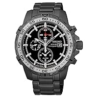 [Seiko] Seiko Solar 100 m Water Resistant Chronograph Manufacturer Genuine boxed All Black Watch Men's ssc301p1 [parallel import goods]