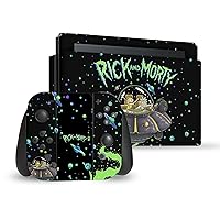 Officially Licensed Rick and Morty The Space Cruiser Graphics Vinyl Sticker Gaming Skin Decal Cover Compatible with Nintendo Switch Console & Dock & Joy-Con Controller Bundle