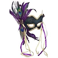 Forum Deluxe Half Mask With Feathers