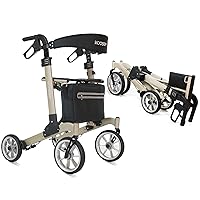 Rollator Walkers with Seat and Brakes Heavy Duty with 10