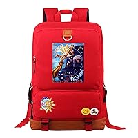 Teen Sundrop&Moondrop Large Laptop Rucksack-Student Lightweight Bookbag Classic Canvas Bagpack for Travel,Outdoor