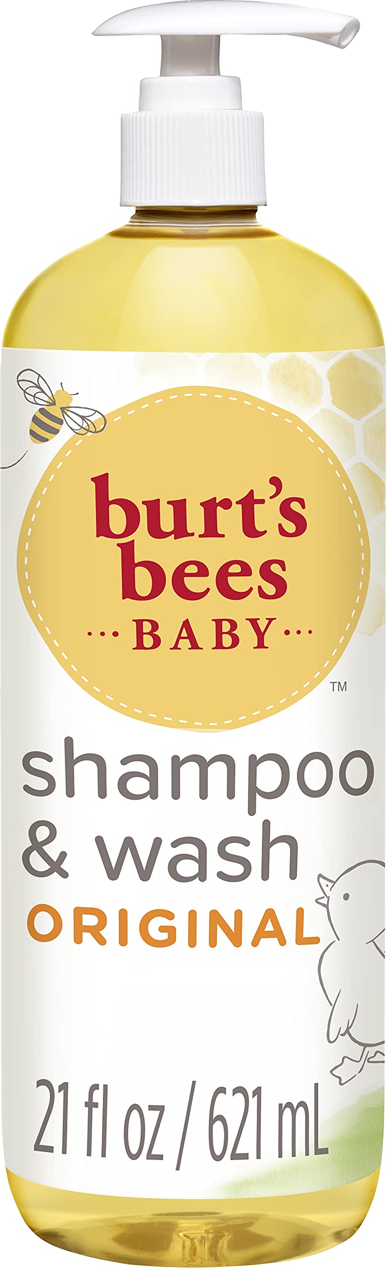 Burt's Bees Baby Shampoo & Wash, Tear Free Non Irritating Soap, Gentle Plant Based Formula, Pediatrician Tested, Original - 21 oz