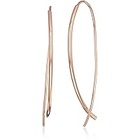 Amazon Essentials 14k Rose Gold Plated Sterling Silver Hard Wire Threader Earrings (previously Amazon Collection)