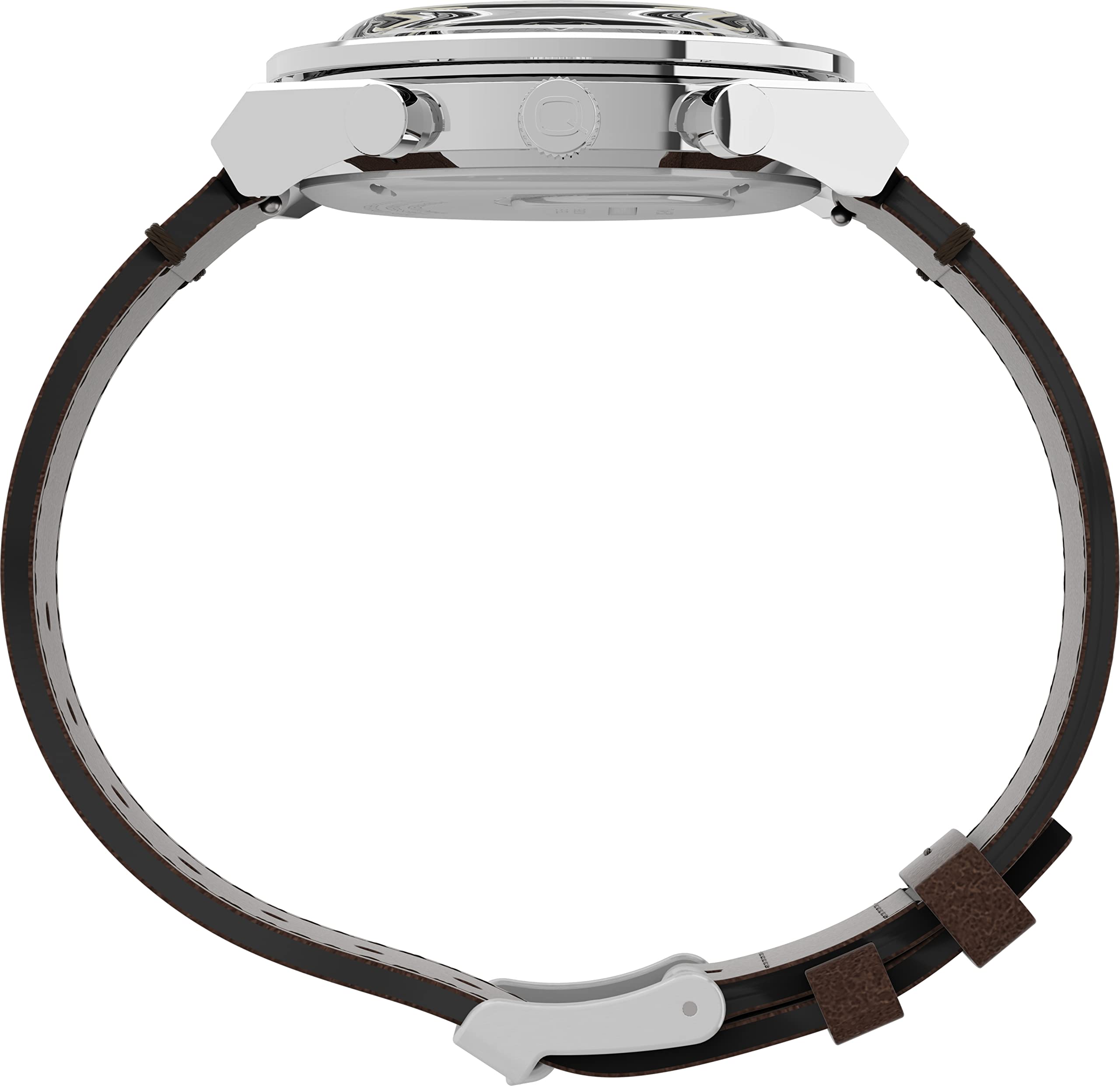 Q Timex Men's 40mm Watch – Black Dial Silver-Tone Case Black Bracelet