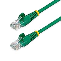 StarTech.com Cat5e Ethernet Cable - 15 ft - Green- Patch Cable - Snagless Cat5e Cable - Network Cable - Ethernet Cord - Cat 5e Cable - 15ft (45PATCH15GN)