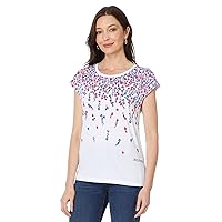 Tommy Hilfiger Women's Long Sleeve Casual Shirt, Bright White Multi