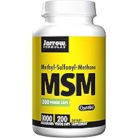 Jarrow Formulas MSM 1000 mg - 200 Veggie Caps - Methylsulfonylmethane - Important Source of Organic Sulfur - Strengthens Joints - Up to 200 Servings (Packaging may vary)