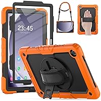 HXCASEAC Case for Samsung Galaxy Tab A9+/ A9 Plus Case 11 Inch, Protective with Screen Protector/Hand Strap/Pen Holder, Sturdy Shockproof Galaxy A9 Plus Tablet Case 2023 SM-X210/X216/X218 - Orange