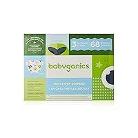 Babyganics Diapers, Size 3, 68 ct, Babyganics Ultra Absorbent Diapers