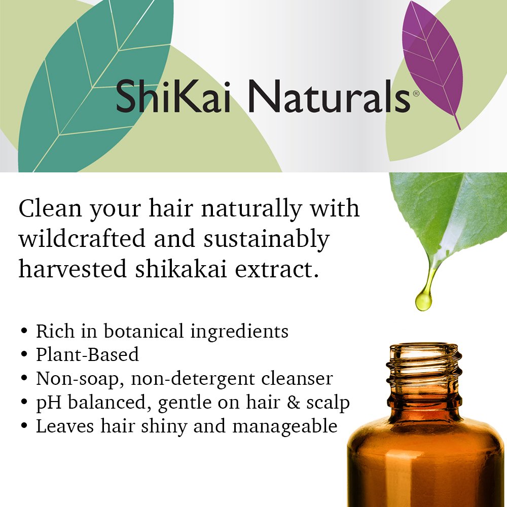 ShiKai - Natural Everyday Shampoo, Plant-Based, Non-Soap, Non-Detergent, Gently Cleanses Leaving Hair Soft and Manageable (12 Ounces, Pack of 3)