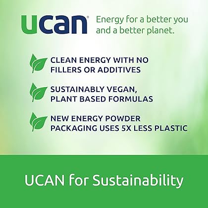 UCAN Energy Powder, Unflavored, Keto, Sugar-Free Pre & Post Workout for Men & Women, Non-GMO, Vegan, Gluten-Free, Great for Runners, Gym-Goers and High Performance Athletes | 30 Servings (26.5 Ounces)