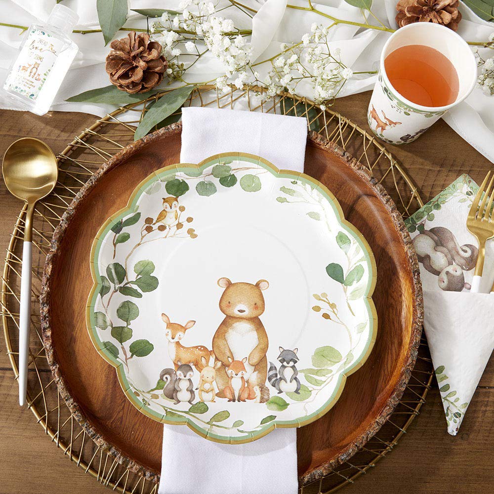 Woodland Baby 62 Piece Party Tableware Set (16 Guests)