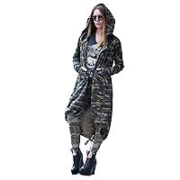 Ultra Soft Plus Size Camoflauge Jacket Full-Zip Plus Size Camo Hoodie For Women