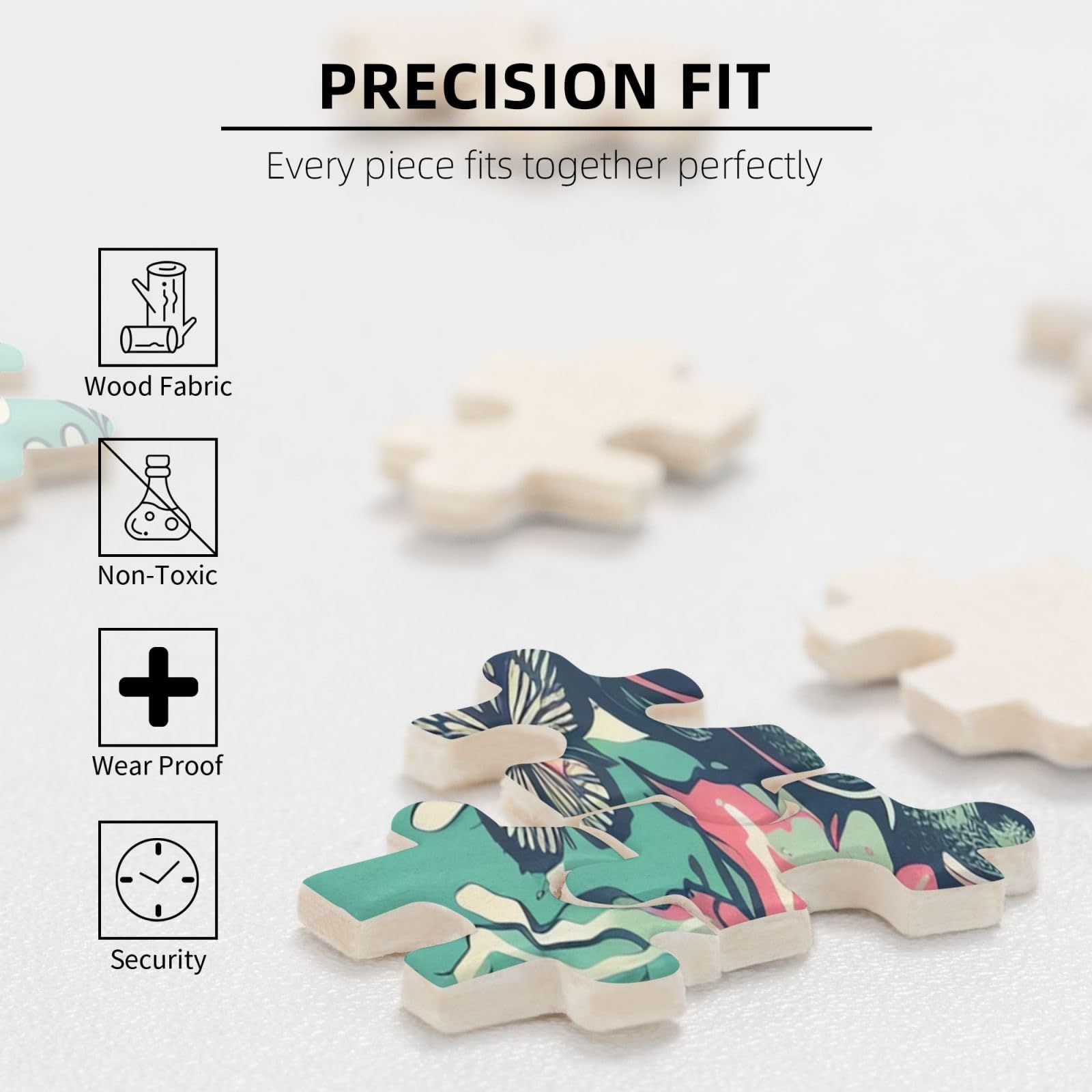 Ecological Pictures Print Puzzles Personalized Puzzle for Adults Wooden Picture Puzzle 1000 Piece Jigsaw Puzzle for Wedding Gift Mother Day