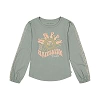 Lucky Brand Girls' Long Sleeve Graphic T-Shirt