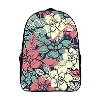 Boho Floral 16 Inch Backpack Business Laptop Backpack Double Shoulder Backpack Carry on Backpack for Hiking Travel Work