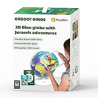 PlayShifu Interactive Dinosaur Toys - Orboot Dinos (Globe + App) 50 Dinosaurs, 500+ Facts | Educational Dinosaur Toys For Kids 5-7 | 4 5 6 7 8 year old Birthday Gifts (Works with tabs/mobiles)