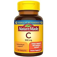 Nature Made Vitamin C 500mg, Dietary Supplement for Immune Support- 100 Tabletss,.