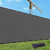 UPGRADE Fence Privacy Screen 5' x 25' Fence Commercial Shade Cover with Brass Grommets Heavy Duty Perfect for Outdoor Back Yard-Dark Grey, Customizable