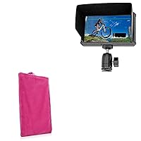 BoxWave Case Compatible with GyroVu GVM-5004H - Velvet Pouch, Soft Velour Fabric Bag Sleeve with Drawstring - Cosmo Pink