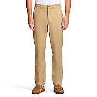 IZOD Men's Performance Stretch Straight Fit Flat Front Chino Pant