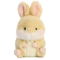 Aurora® Round Rolly Pet™ Lively Bunny™ Stuffed Animal - Adorable Companions - On-The-Go Fun - Brown 5 Inches